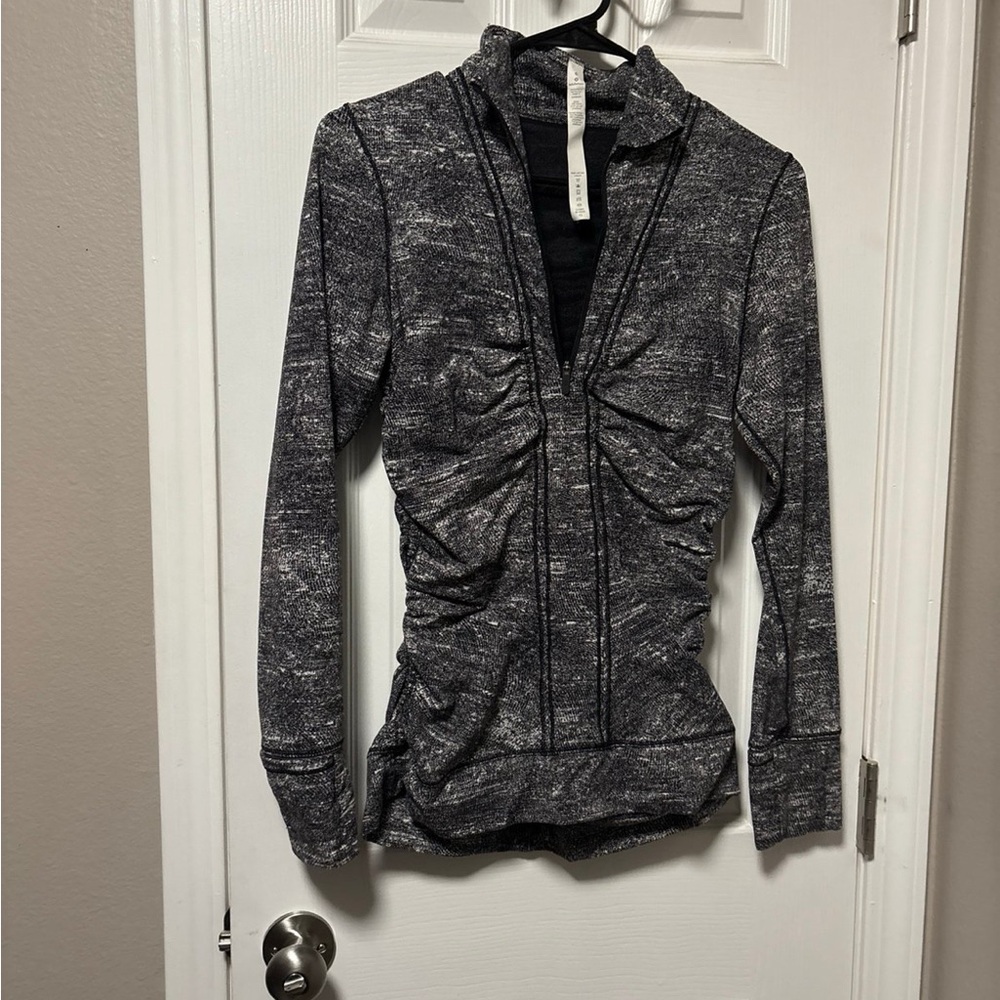 Lululemon Athletica Black and White Textured Jacket